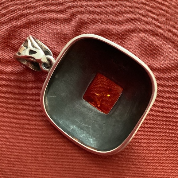 Silpada Silver Pendant with Amber Accent - Picture 3 of 5